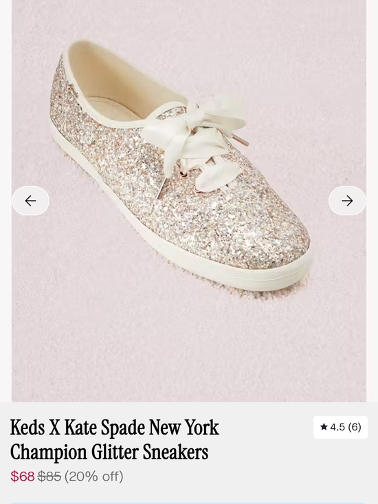 kate spade Shoes - Keds x Kate Spade Glitter Ribbon Sneakers - Rose Gold